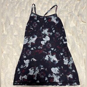 Lululemon 4 Power Y Tank Luon Static Blossom Multi Shelf Bra size small